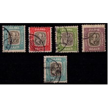 1907 Island - Tjenestemærker - Chr. IX og Frederik VIII -Tjenestemærker - Stemplet.